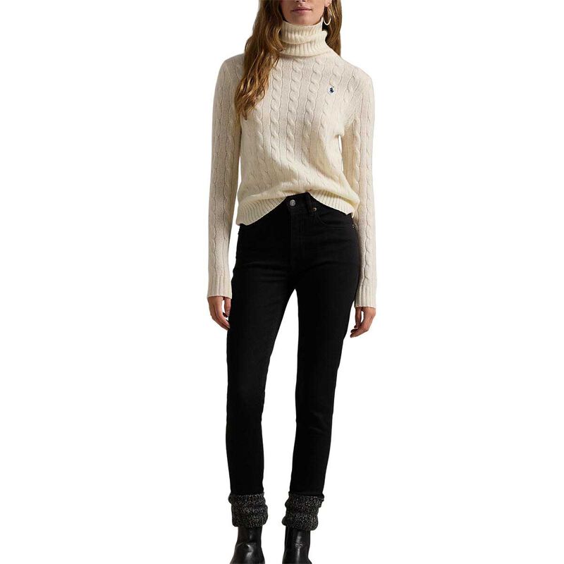 Polo Ralph Lauren Wool Cashmere Cable Turtleneck Sweater image number 3